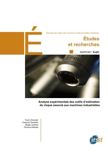 Analyse expérimentale des outils d'estimation du risque ... - Irsst
