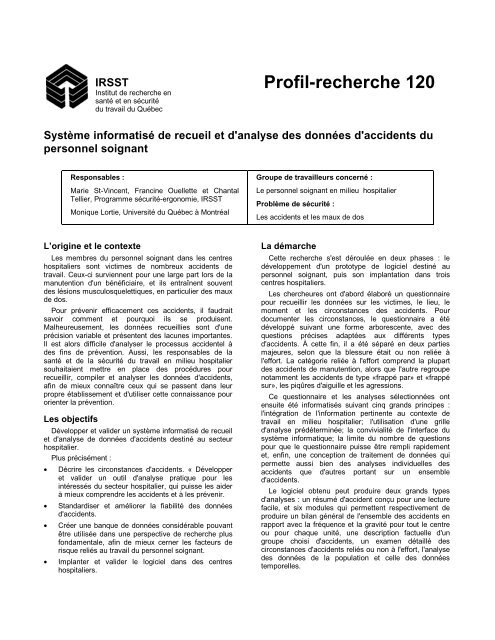 Téléchargement gratuit(PDF 17 Ko) - Irsst