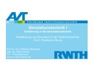 Simulationstechnik I - Institut für Regelungstechnik (IRT) der RWTH ...