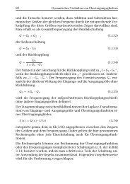 Ergänzungen zur Umformung von Frequenzgängen und ...