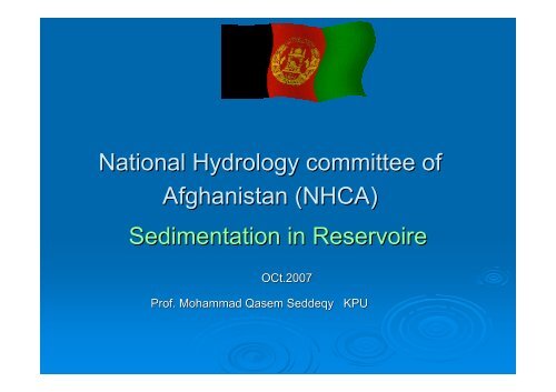 National Hydrology committee of Afghanistan (NHCA ...