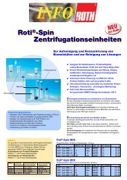 Roti®-Spin Zentrifugationseinheiten Roti®-Spin - Carl Roth