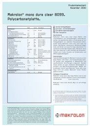 Makrolon® Mono Dura, Produktdatenblatt