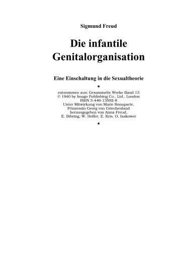 Die infantile Genitalorganisation - Irwish.de