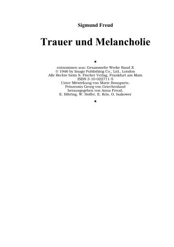 Trauer und Melancholie - Irwish.de