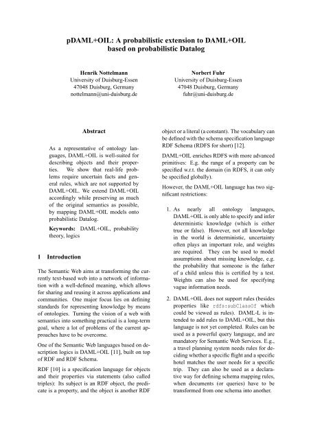 pDAML+OIL: A probabilistic extension to DAML+OIL based on ...