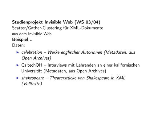 Dokumenten-Clustering