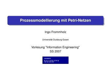 Prozessmodellierung mit Petri-Netzen