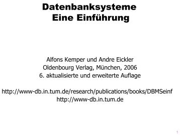 Datenbanksysteme Eine Einführung