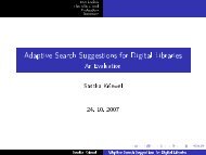 Adaptive Search Suggestions for Digital Libraries - An Evaluation