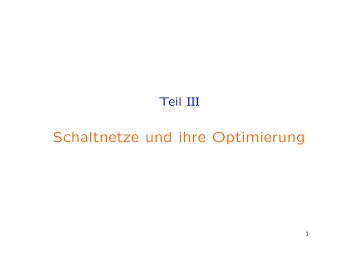 Schaltnetze und ihre Optimierung; Vereinfachung; Fehlerdiagnose