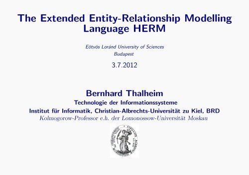 Higher-order entity-relationship modelling language, co-design and ...