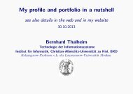 profile and portfolio - Technologie der Informationssysteme