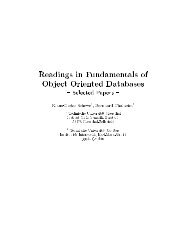 Readings in Fundamentals of Object Oriented Databases