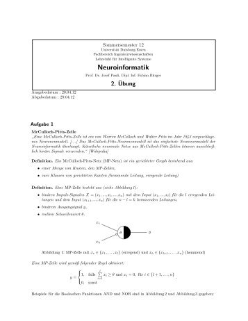 Neuroinformatik - Intelligente Systeme