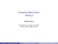 Computer/Robot-Vision: Ãbung 2