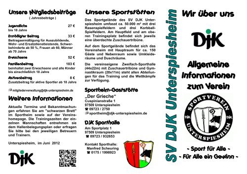 Verein - SV DJK Unterspiesheim