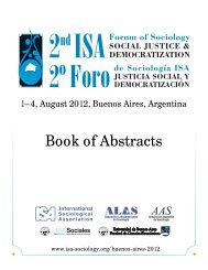Book of Abstracts [pdf 9MB] - International Sociological Association
