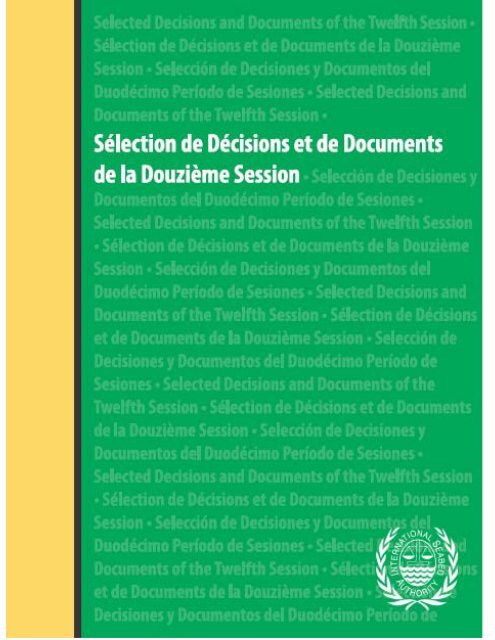 Décisions et documents de la douzième session