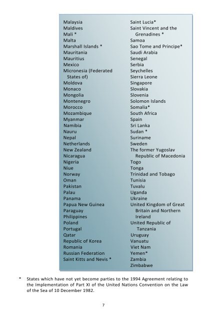 members of the council - International Seabed Authority