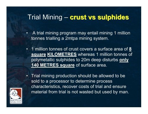 Exploration for and Pre-feasibility of mining Polymetallic Sulphides ...