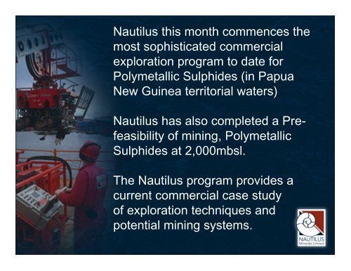 Exploration for and Pre-feasibility of mining Polymetallic Sulphides ...