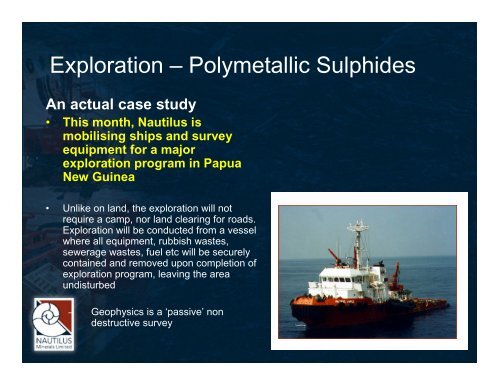 Exploration for and Pre-feasibility of mining Polymetallic Sulphides ...