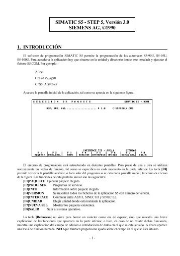 SIMATIC S5 - STEP 5, Versión 3.0 SIEMENS AG, ©1990