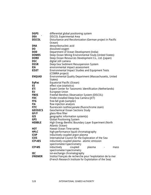 standardization of environmental data and information - International ...