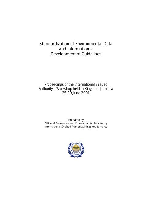 standardization of environmental data and information - International ...