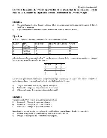 sistemas en tiempo real - Área de Ingeniería de Sistemas y Automática