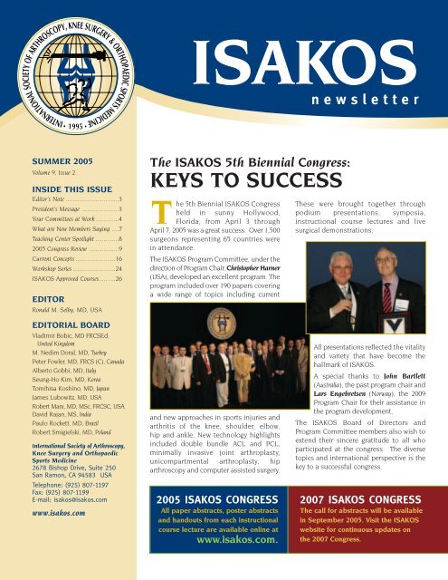 KEYS TO SUCCESS - ISAKOS
