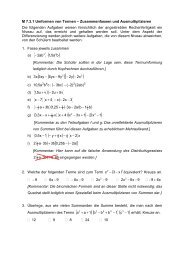 Zusammenfassen und Ausmultiplizieren von Termen