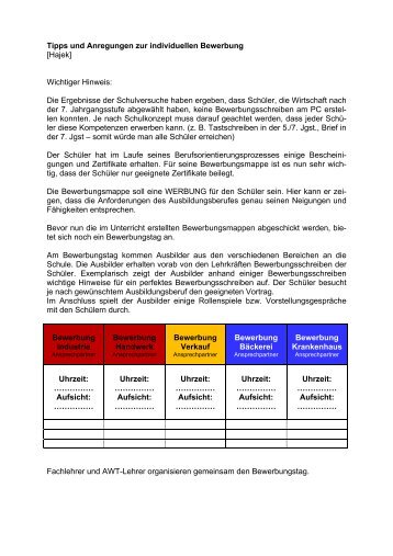 Bewerbung - Bayerische Mittelschule