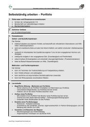 SelbststÃ¤ndig arbeiten â Portfolio (7-9)