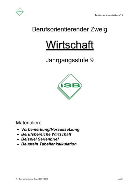 Wirtschaft 9