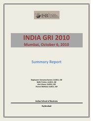 INDIA GRI 2010 - Indian School of Business