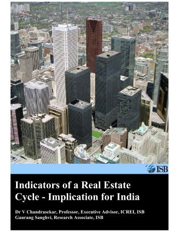 Indicators of a Real Estate Cycle - Implication for India