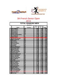 3th French Senior Open 2012 - isbt bowlingtour