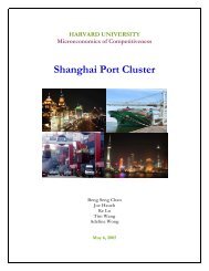 Shanghai Port Cluster - Institute for Strategy and Competitiveness