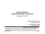 Intensive Seminar: Value-Based Health Care Delivery - Institute for ...