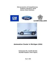 Automotive Cluster in Michigan (USA) - Institute for Strategy and ...