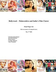 Bollywood â Maharashtra and India's Film Cluster - Institute for ...