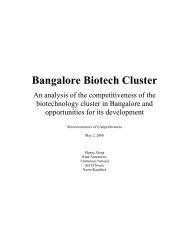 Bangalore Biotech Cluster - Institute for Strategy and ...