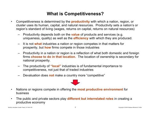 Clusters and the Development of Competitive Advantage