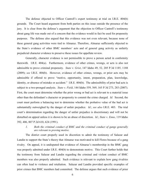 April 1, 2013 State v. Hector B. Almaraz, Jr. - Idaho State Judiciary