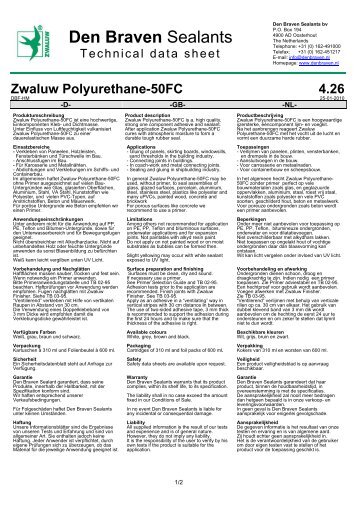 Zwaluw Polyurethane-50FC 4.26 - Den Braven