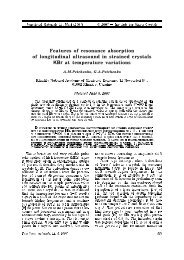 Features of resonance absorption of longitudinal ultrasound in ...