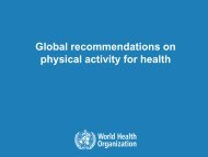 Global recommendations on physical activity for health - ISCA