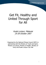 Get Fit, Healthy and United Through Sport for All - ISCA